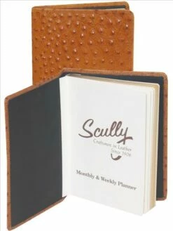 Scully Leather Desk Size Weekly Planner Assorted Colors