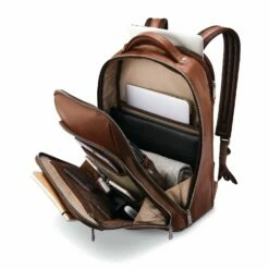 Samsonite Classic Leather Backpack -SAMSONITE Store 1260371221 Backpack Interior Stylized