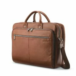 Samsonite Classic Leather Toploader Briefcase -SAMSONITE Store 1260391221 Toploader Front Shoulder Strap