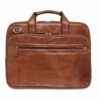 Mancini Arizona Double Compartment Zip Briefcase For 15.6'' Laptop