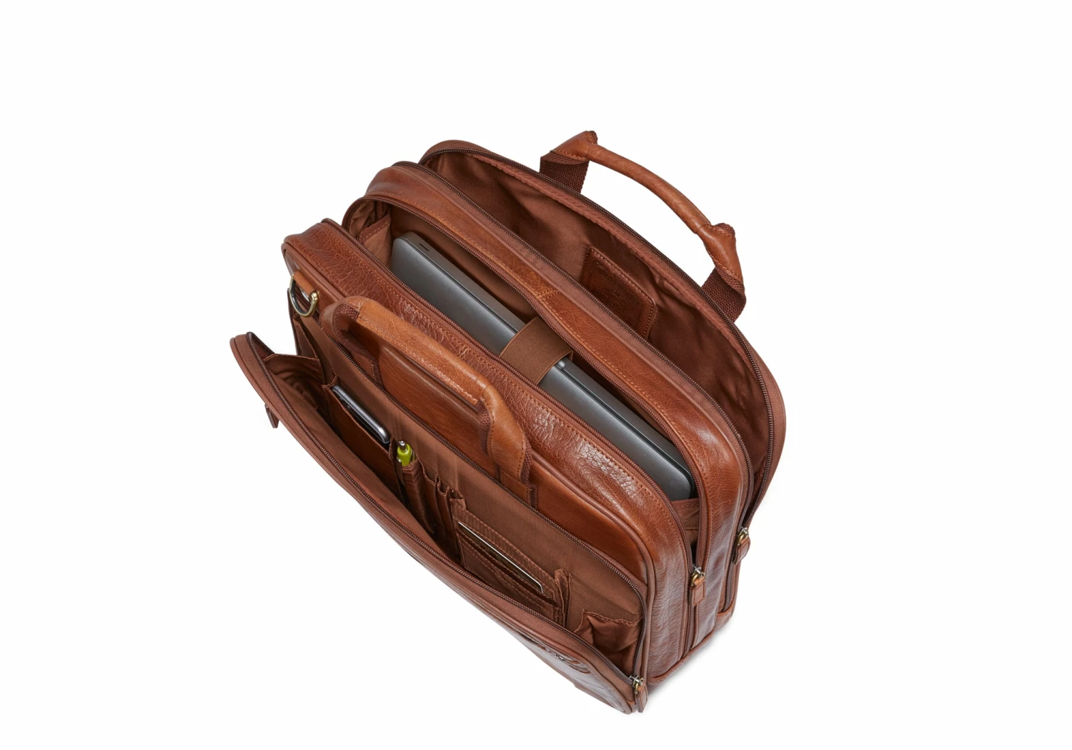 Mancini Arizona Double Compartment Zip Briefcase For 15.6'' Laptop 6 Mancini Arizona Double Compartment Zip Briefcase For 15.6'' Laptop - Image 4