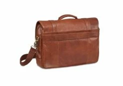 Mancini Arizona Double Compartment Flapover Briefcase For 15.6'' Laptop 15 Mancini Arizona Double Compartment Flapover Briefcase For 15.6'' Laptop -SAMSONITE Store 1410 03 Cognac 3