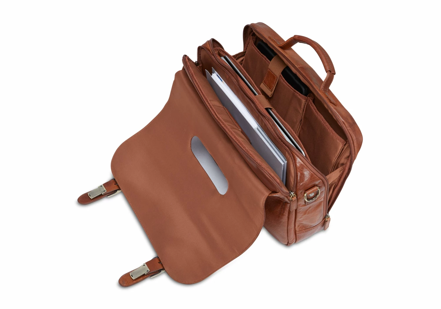 Mancini Arizona Double Compartment Flapover Briefcase For 15.6'' Laptop 6 Mancini Arizona Double Compartment Flapover Briefcase For 15.6'' Laptop - Image 4