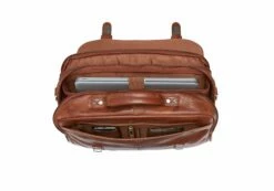 Mancini Arizona Double Compartment Flapover Briefcase For 15.6'' Laptop 17 Mancini Arizona Double Compartment Flapover Briefcase For 15.6'' Laptop -SAMSONITE Store 1410 03 Cognac Detail2