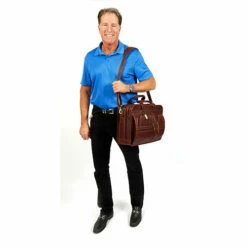 Claire Chase Legendary Executive Computer Briefcase Dark Brown -SAMSONITE Store 151LLegendaryExecutiveBriefcaseDarkBrownSideViewWithModel