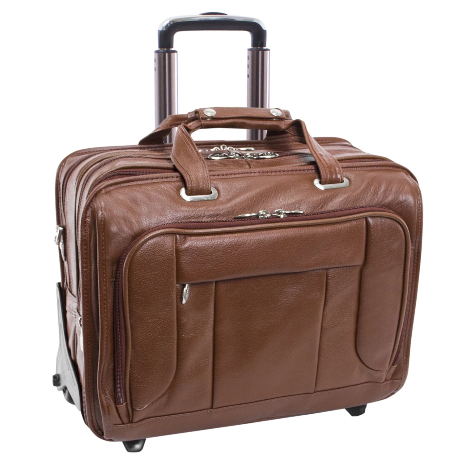 McKlein USA West Town 15.6" Leather Fly Through Checkpoint Friendly Detachable Wheeled Laptop Briefcase Assorted Colors 3 McKlein USA West Town 15.6" Leather Fly Through Checkpoint Friendly Detachable Wheeled Laptop Briefcase Assorted Colors