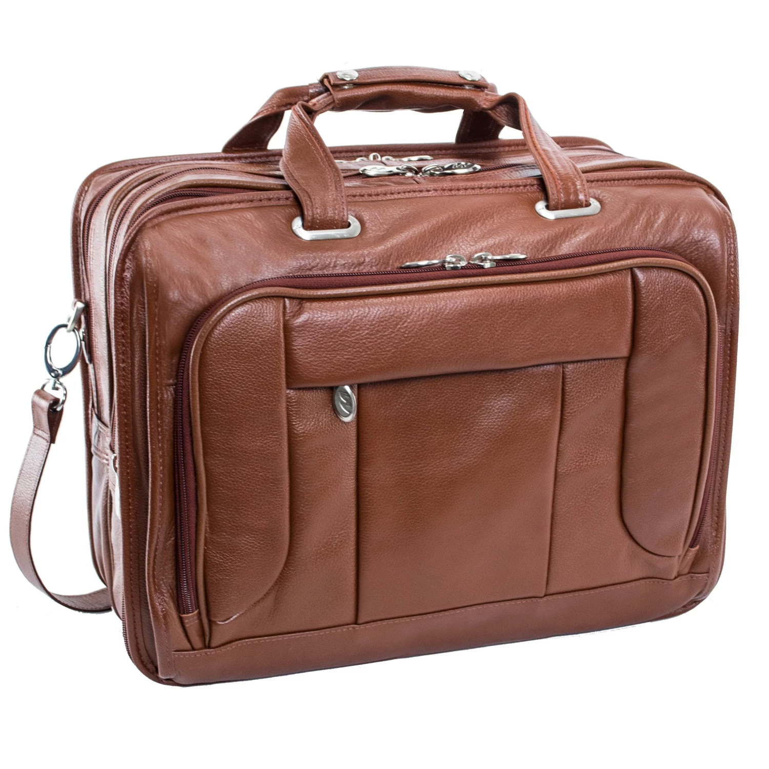 McKlein USA West Town 15.6" Leather Fly Through Checkpoint Friendly Detachable Wheeled Laptop Briefcase Assorted Colors 4 McKlein USA West Town 15.6" Leather Fly Through Checkpoint Friendly Detachable Wheeled Laptop Briefcase Assorted Colors - Image 2