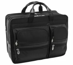 McKlein USA Clinton 17" Nylon Patented Detachable Wheeled Laptop Briefcase Black -SAMSONITE Store 17 Nylon Patented Detachable Wheeled Laptop Briefcase