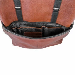 McKlein 17" Leather Two-Tone Flap-Over Laptop & Tablet Backpack -SAMSONITE Store 18470 2