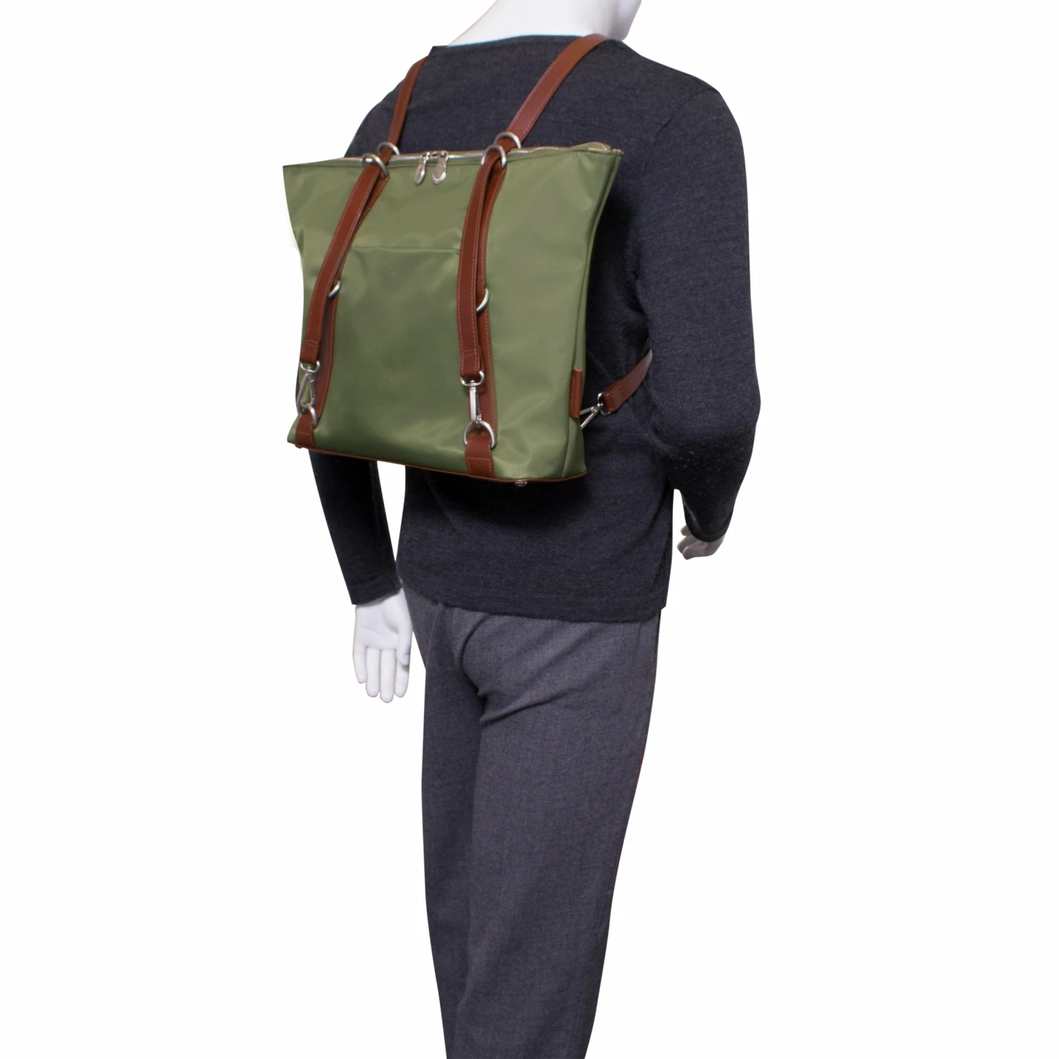 McKlein USA Dylan 3-In-1 Nylon Convertible Backpack Tote Assorted Colors 7 McKlein USA Dylan 3-In-1 Nylon Convertible Backpack Tote Assorted Colors - Image 5