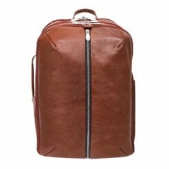 McKlein 17" Leather Triple Compartment Carry-All Laptop Weekend Backpack