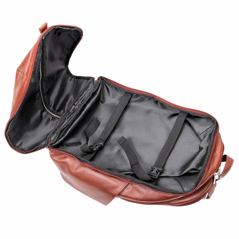 McKlein 17" Leather Triple Compartment Carry-All Laptop Weekend Backpack 5 McKlein 17" Leather Triple Compartment Carry-All Laptop Weekend Backpack - Image 3