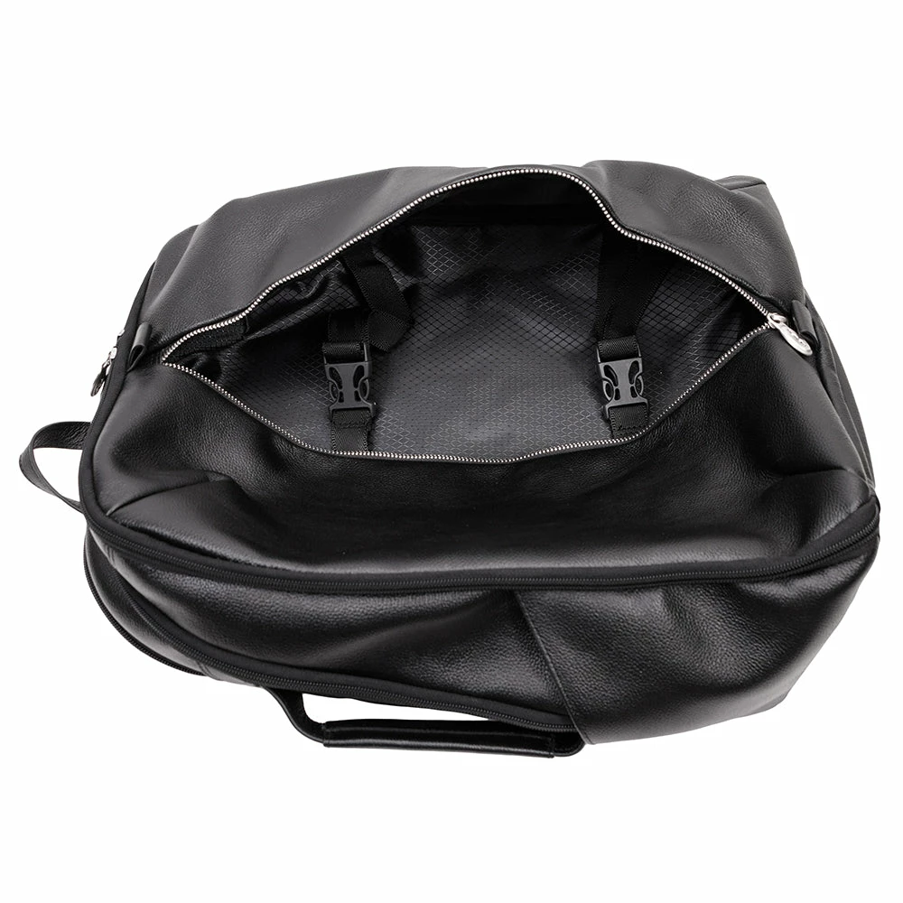McKlein 17" Leather Triple Compartment Carry-All Laptop Weekend Backpack 10 McKlein 17" Leather Triple Compartment Carry-All Laptop Weekend Backpack - Image 8