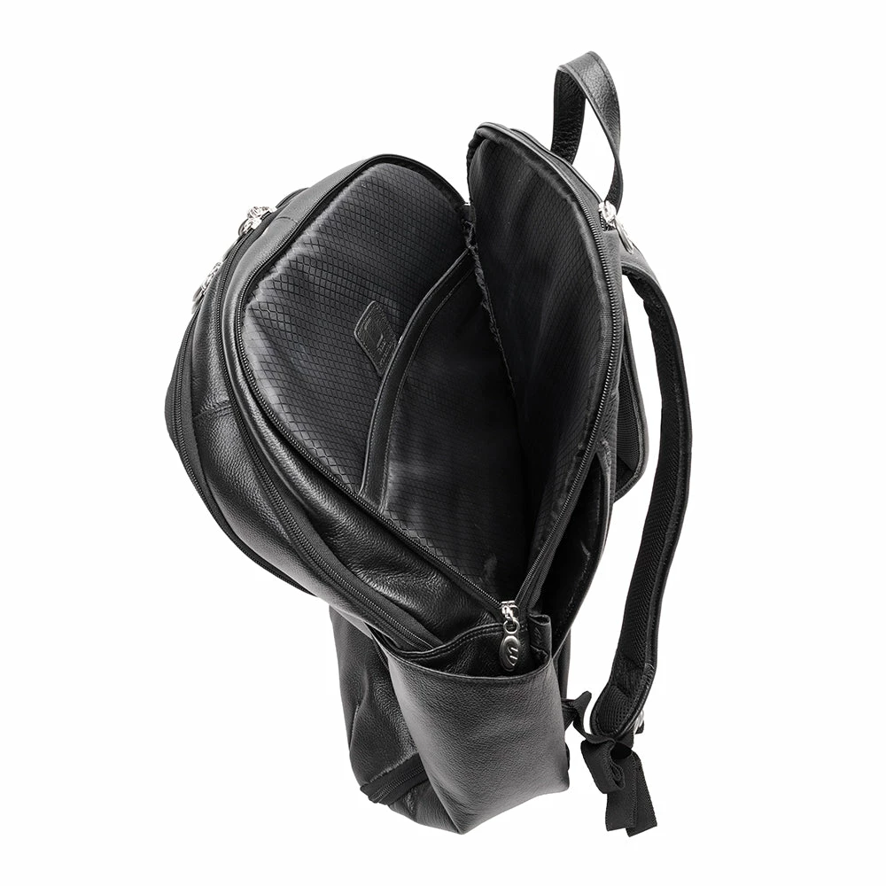 McKlein 17" Leather Triple Compartment Carry-All Laptop Weekend Backpack 13 McKlein 17" Leather Triple Compartment Carry-All Laptop Weekend Backpack - Image 11