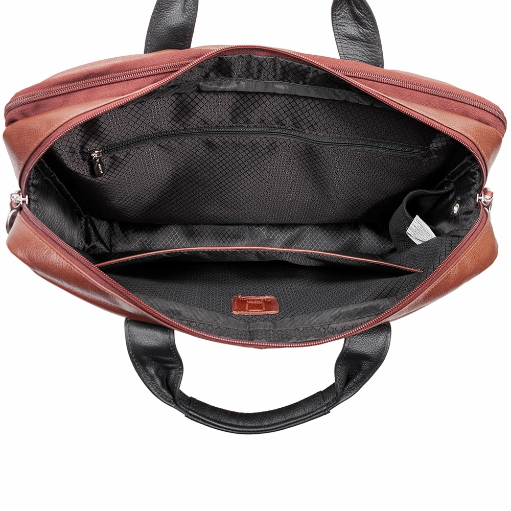 McKlein 17" Leather Two-Tone Dual-Compartment Laptop Briefcase 3 McKlein 17" Leather Two-Tone Dual-Compartment Laptop Briefcase - Image 2