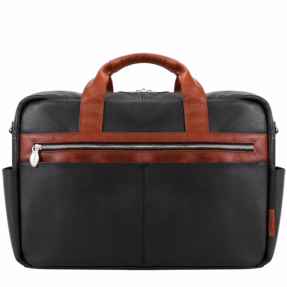 McKlein 17" Leather Two-Tone Dual-Compartment Laptop Briefcase 7 McKlein 17" Leather Two-Tone Dual-Compartment Laptop Briefcase - Image 6