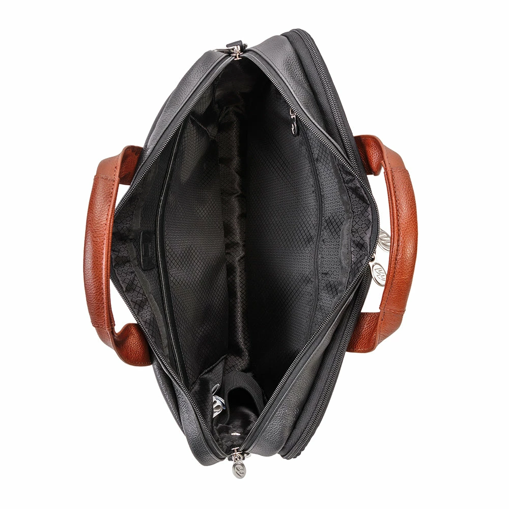 McKlein 17" Leather Two-Tone Dual-Compartment Laptop Briefcase 9 McKlein 17" Leather Two-Tone Dual-Compartment Laptop Briefcase - Image 8