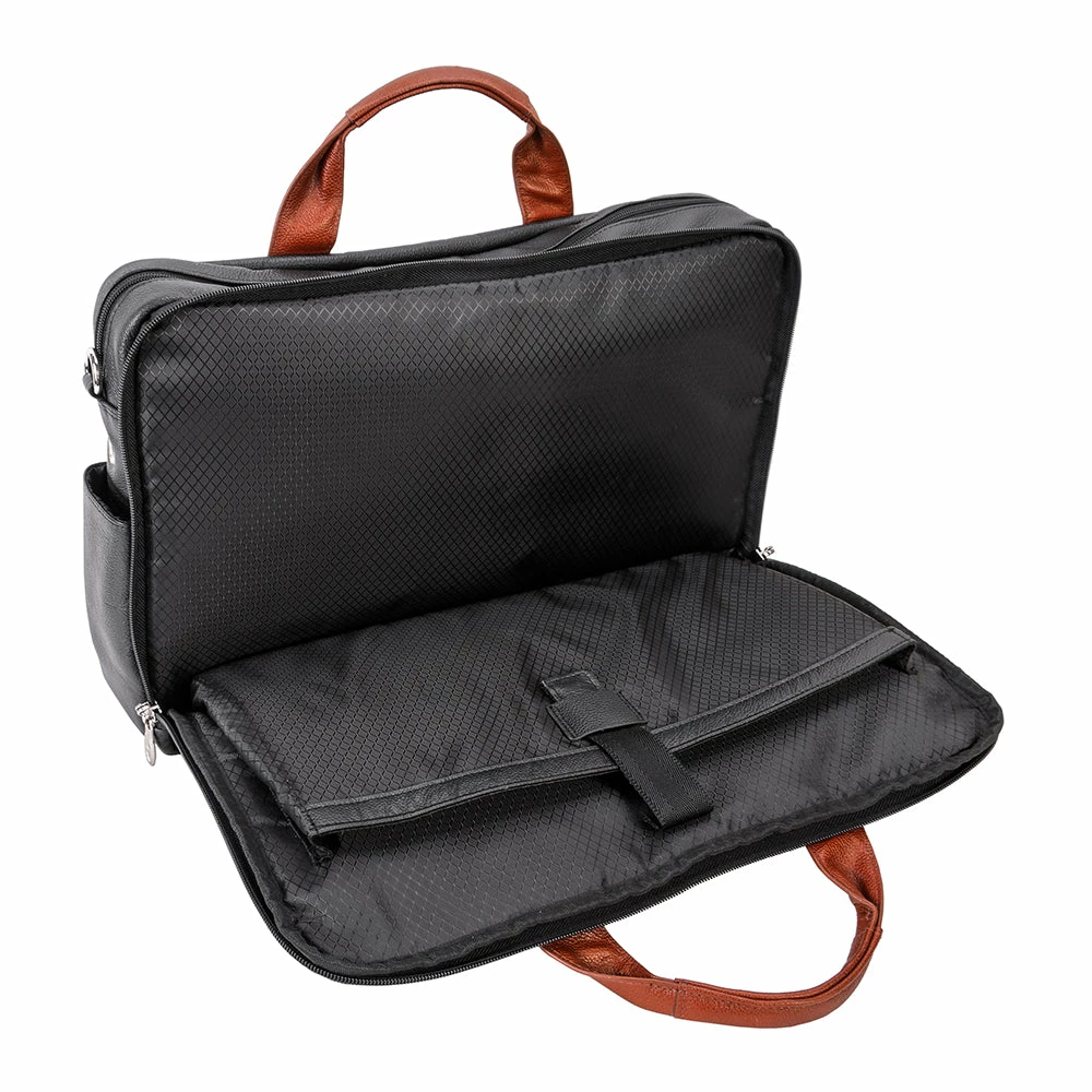 McKlein 17" Leather Two-Tone Dual-Compartment Laptop Briefcase 10 McKlein 17" Leather Two-Tone Dual-Compartment Laptop Briefcase - Image 9