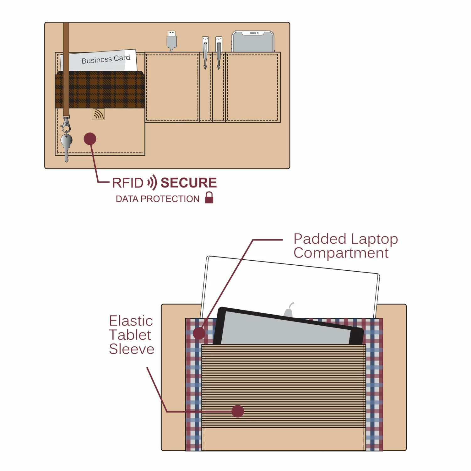 Boconi Garth Hold All Traveler Bag Brown 4 Boconi Garth Hold All Traveler Bag Brown - Image 2