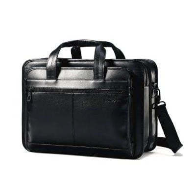 Samsonite Expandable Leather Business Case Black 3 Samsonite Expandable Leather Business Case Black