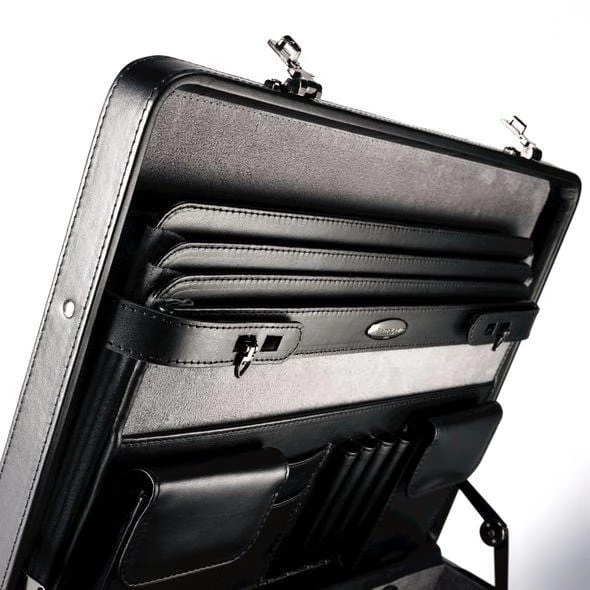 Samsonite Expandable Leather Business Case Black 5 Samsonite Expandable Leather Business Case Black - Image 3