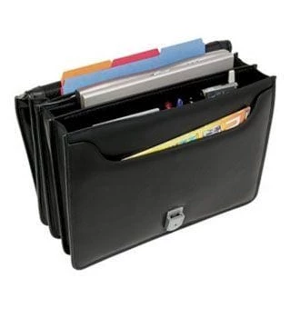 McKlein USA River North 15.4" Leather Triple Compartment Laptop Briefcase Black 5 McKlein USA River North 15.4" Leather Triple Compartment Laptop Briefcase Black - Image 3