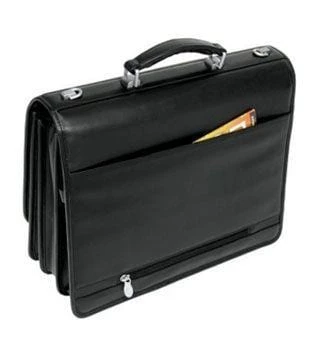 McKlein USA River North 15.4" Leather Triple Compartment Laptop Briefcase Black 4 McKlein USA River North 15.4" Leather Triple Compartment Laptop Briefcase Black - Image 2