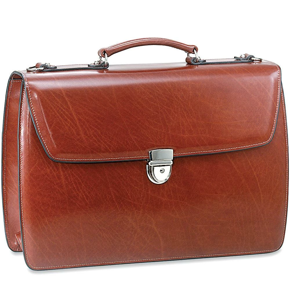 Jack Georges Elements Collection Triple Gusset Flapover Cognac 3 Jack Georges Elements Collection Triple Gusset Flapover Cognac