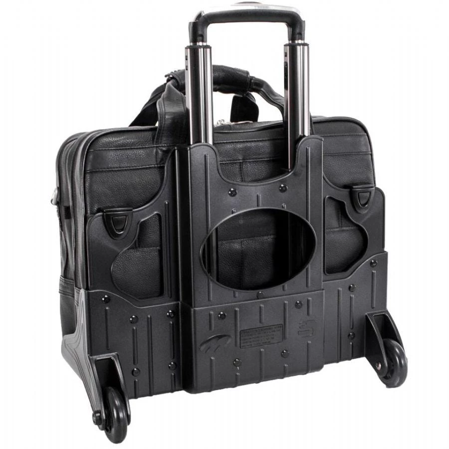 McKlein USA Gold Coast Leather 17" Detachable Wheeled Laptop Case Black 6 McKlein USA Gold Coast Leather 17" Detachable Wheeled Laptop Case Black - Image 4