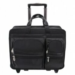 McKlein USA Clinton 17" Nylon Patented Detachable Wheeled Laptop Briefcase Black -SAMSONITE Store 58445 1s