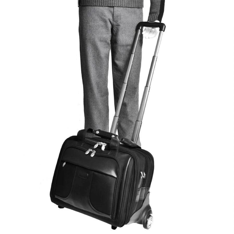 McKlein USA Chicago 15.6" Nylon Patented Detachable Wheeled Laptop Overnight With Removable Briefcase Black 10 McKlein USA Chicago 15.6" Nylon Patented Detachable Wheeled Laptop Overnight With Removable Briefcase Black - Image 8