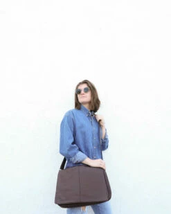 Osgoode Marley Cashmere Leather Messenger Bag 12 Osgoode Marley Cashmere Leather Messenger Bag -SAMSONITE Store 6008EspressoLS