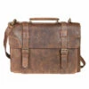 Scully Aerosquadron Collection Leather Satchel Brief Walnut