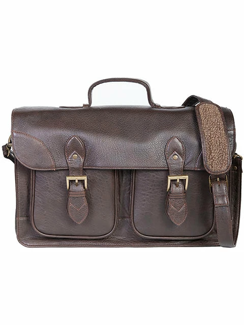 Scully Leather NZ Lamb Workbag Chocolate 3 Scully Leather NZ Lamb Workbag Chocolate