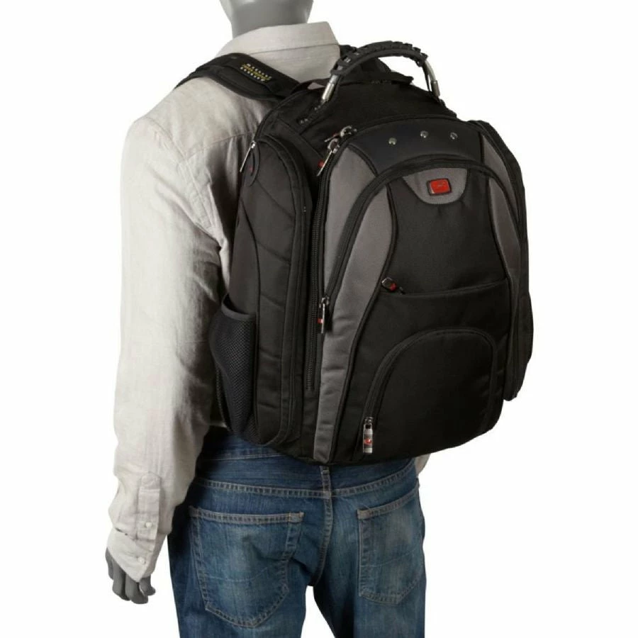 Mancini Backpack For 17" Laptop Computer Black 5 Mancini Backpack For 17" Laptop Computer Black - Image 3