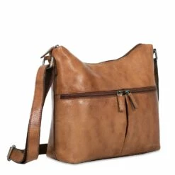 Jack Georges Buffed Uptown Hobo Bag -SAMSONITE Store 6814 tan lf 3qtr
