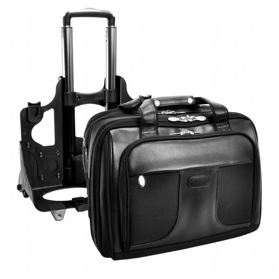 McKlein USA Chicago 15.6" Nylon Patented Detachable Wheeled Laptop Overnight With Removable Briefcase Black 6 McKlein USA Chicago 15.6" Nylon Patented Detachable Wheeled Laptop Overnight With Removable Briefcase Black - Image 4