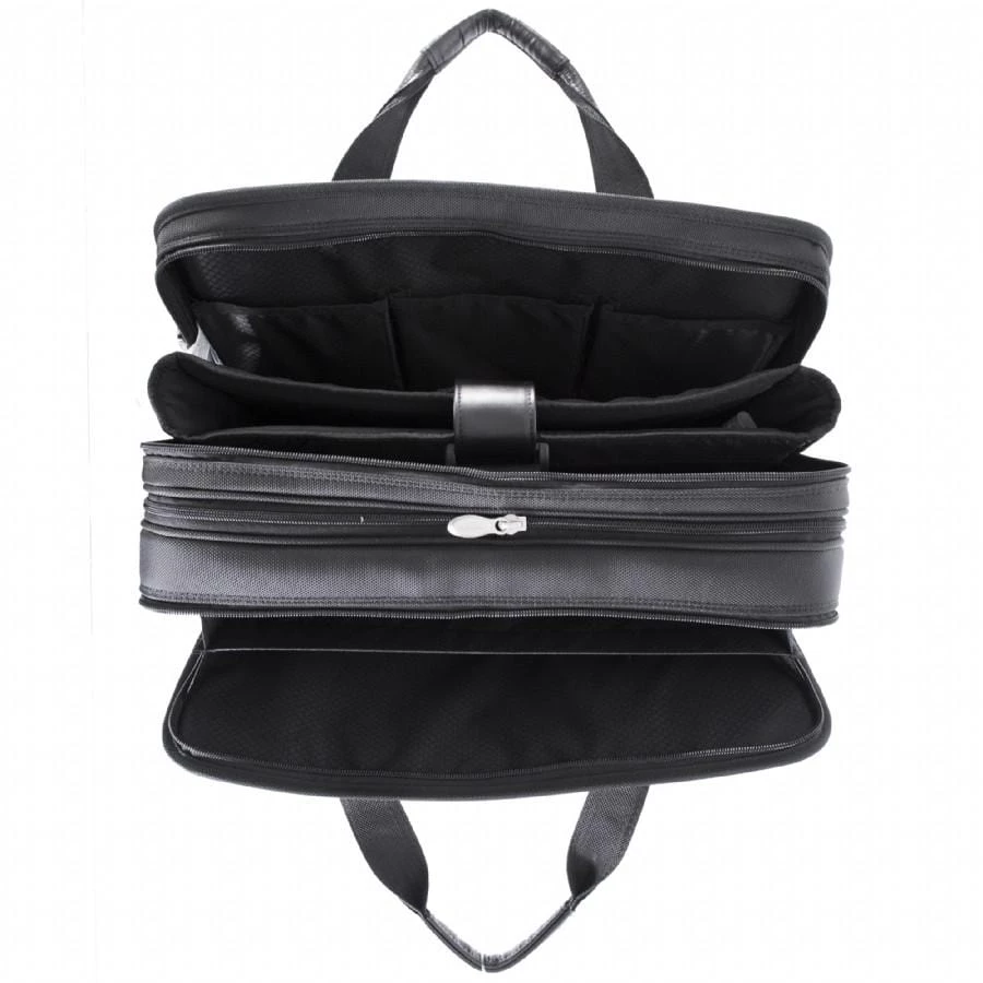 McKlein USA Walton 17" Nylon Expandable Double Compartment Laptop Briefcase With Removable Sleeve 5 McKlein USA Walton 17" Nylon Expandable Double Compartment Laptop Briefcase With Removable Sleeve - Image 3