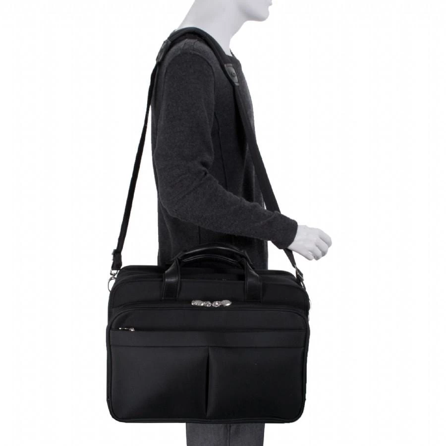 McKlein USA Walton 17" Nylon Expandable Double Compartment Laptop Briefcase With Removable Sleeve 10 McKlein USA Walton 17" Nylon Expandable Double Compartment Laptop Briefcase With Removable Sleeve - Image 8