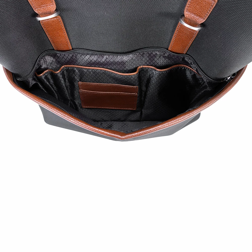 McKlein 17" Nylon Two-Tone Flap-Over Laptop Backpack 3 McKlein 17" Nylon Two-Tone Flap-Over Laptop Backpack - Image 2