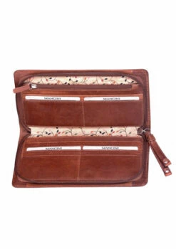 Mancini Casablanca Ladies' RFID Zippered Clutch Wallet -SAMSONITE Store 8700211 open