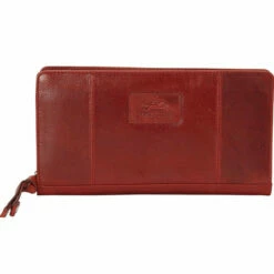 Mancini Casablanca Ladies' RFID Zippered Clutch Wallet -SAMSONITE Store 8700211 red