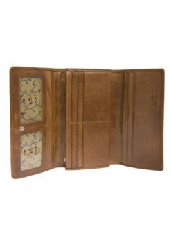 Mancini Casablanca Ladies' RFID Secure Trifold Wallet -SAMSONITE Store 8700296 COGNAC open