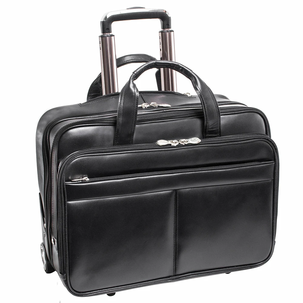 McKlein Bowery 15" Leather Wheeled Laptop Briefcase 3 McKlein Bowery 15" Leather Wheeled Laptop Briefcase
