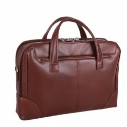McKlein USA Harpswell 17" Leather Dual Compartment Laptop Briefcase Assorted Colors