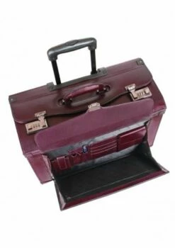 Mancini Leather Goods Deluxe Wheeled Catalog Case Burgundy 8 Mancini Leather Goods Deluxe Wheeled Catalog Case Burgundy -SAMSONITE Store 90459 1