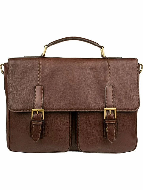 Scully Leather Ranchero Workbag Brief Chocolate 3 Scully Leather Ranchero Workbag Brief Chocolate