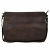 Scully Leather Goat Washed Messenger Brief Chocolate