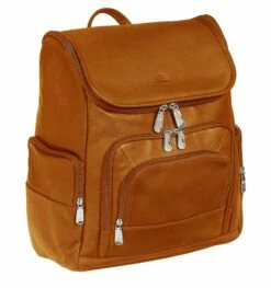 Mancini Colombian RFID Backpack For Laptop And Tablet W/ Organizer -SAMSONITE Store 98231 cognac