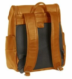 Mancini Colombian RFID Backpack For Laptop And Tablet W/ Organizer -SAMSONITE Store 98231 cognac back